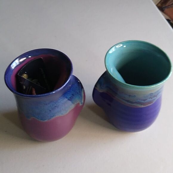 Original Hand Warmer Mugs Clay in Motion Studio cottagecore Grandmacore kitsch - Picture 2 of 7